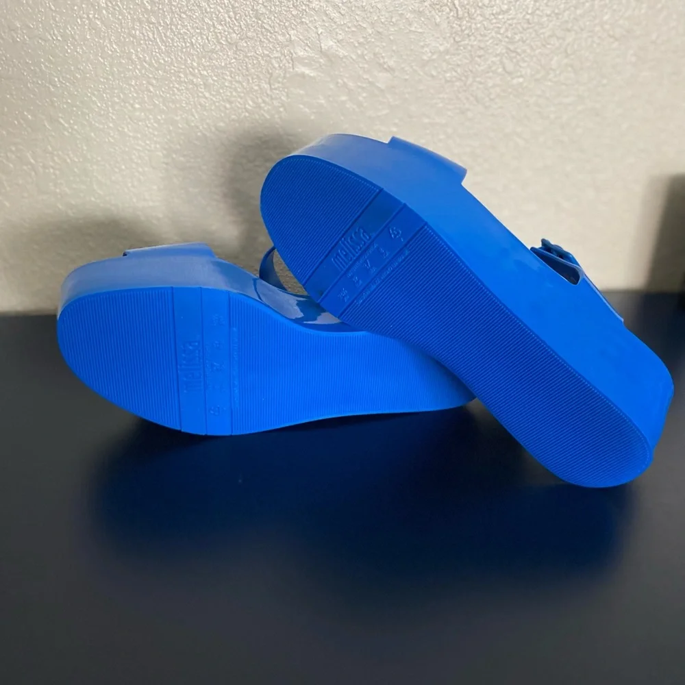 Melissa Bright Blue Platform Sandals